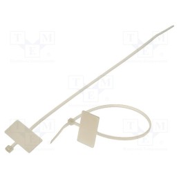 100 pcs x KSS WIRING - MCV-200S - Cable tie, with label, L: 200mm, W: 2.5mm, polyamide, 78.5N, natural