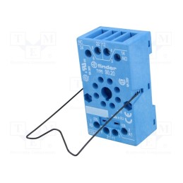 1 pcs x FINDER - 90.20SMA - Socket, PIN: 8, 10A, 250VAC, 88.12, on panel,for DIN rail mounting