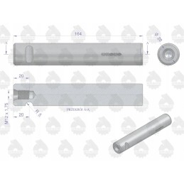 Reverse gear axle C 360 original Ursus