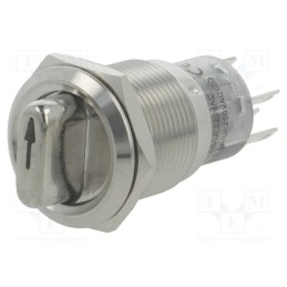 1 pcs x ONPOW - LAS1-AGQ-11X/21/R/24V/S - Switch: rotary, Pos: 2, SPDT, 0.5A/220VAC, 1A/24VDC, -20÷55°C, 50mΩ