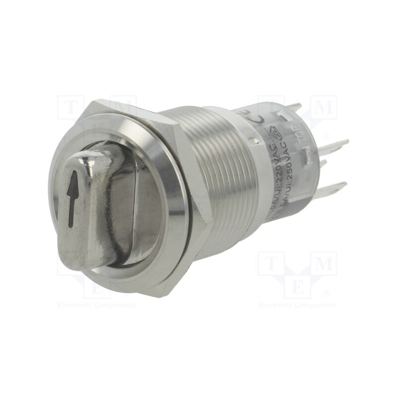 1 pcs x ONPOW - LAS1-AGQ-11X/21/R/24V/S - Switch: rotary, Pos: 2, SPDT, 0.5A/220VAC, 1A/24VDC, -20÷55°C, 50mΩ