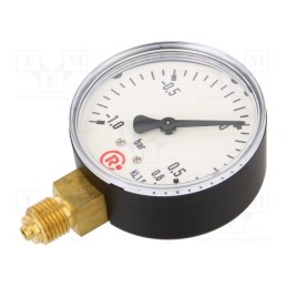 1 pcs x PNEUMAT-6302-K - Manovacoumeter, -1÷0.6bar, 63mm, Temp: -20÷60°C, Class: 1.6