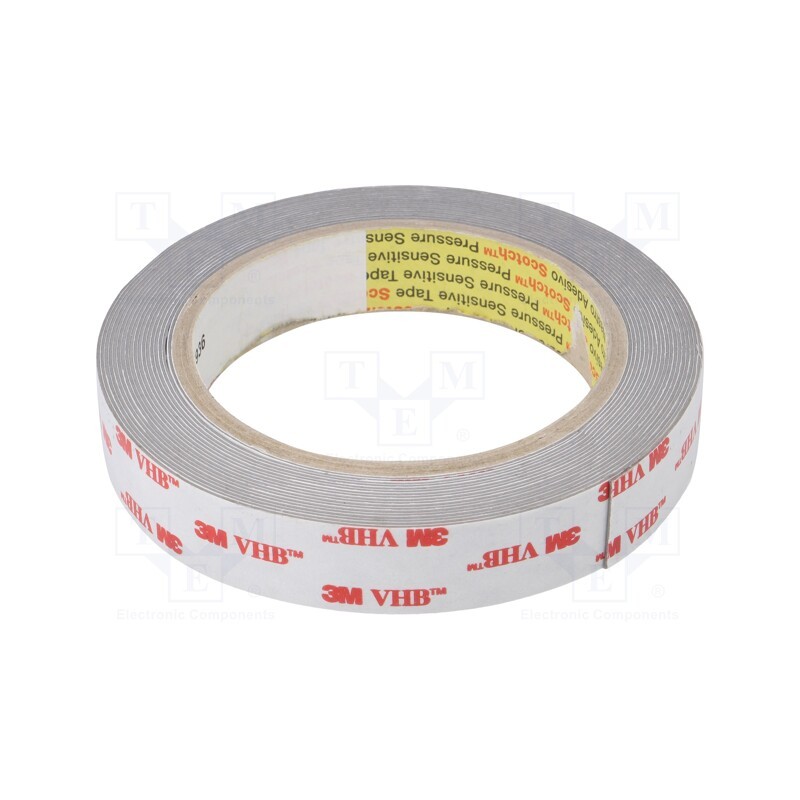 1 rol x 3M - 3M 4936 19MM 5.5M - Tape: fixing, W: 19mm, L: 5.5m, Thk: 600um, acrylic, grey