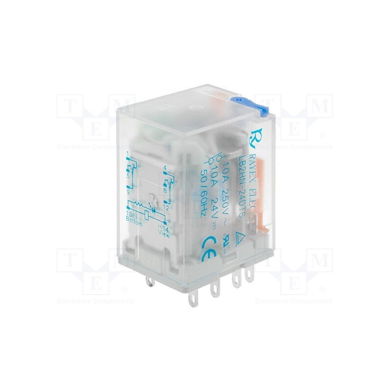 1 pcs x Recoy/RAYEX ELECTRONICS - LB2HN-24VDTS - Relay: electromagnetic, DPDT, Ucoil: 24VDC, Icontacts max: 10A