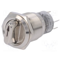 1 pcs x ONPOW - LAS1-AGQ-11X/21/R/12V/S - Switch: rotary, Pos: 2, SPDT, 0.5A/220VAC, 1A/24VDC, -20÷55°C, 50mΩ