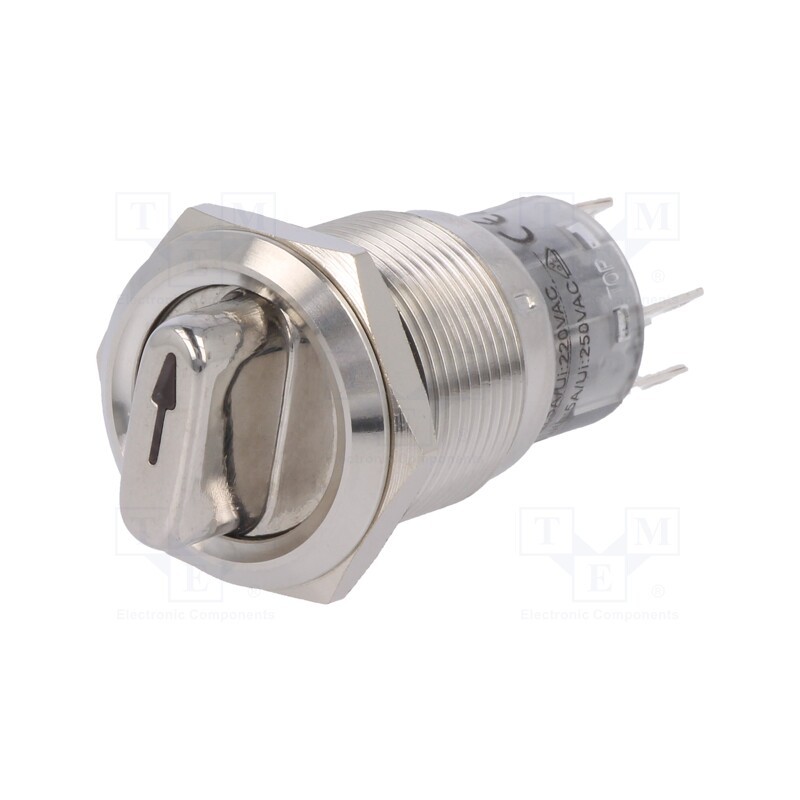 1 pcs x ONPOW - LAS1-AGQ-11X/21/R/12V/S - Switch: rotary, Pos: 2, SPDT, 0.5A/220VAC, 1A/24VDC, -20÷55°C, 50mΩ