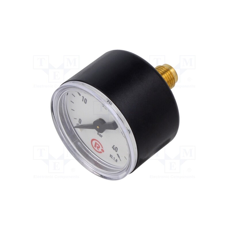 1 pcs x PNEUMAT-110.49-K - Manometer, 0÷40bar, 40mm, non-aggressive liquids,inert gases