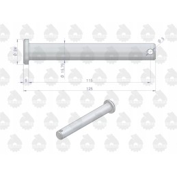 Pins of the pulley arms unfastening the lower hitch m