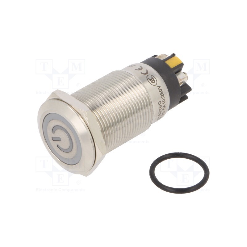 1 pcs x ONPOW - LAS1GQF-11ZET/L/Y/24V/S - Switch: vandal resistant, Pos: 2, SPDT, 3A/220VAC, 5A/24VDC, IP65