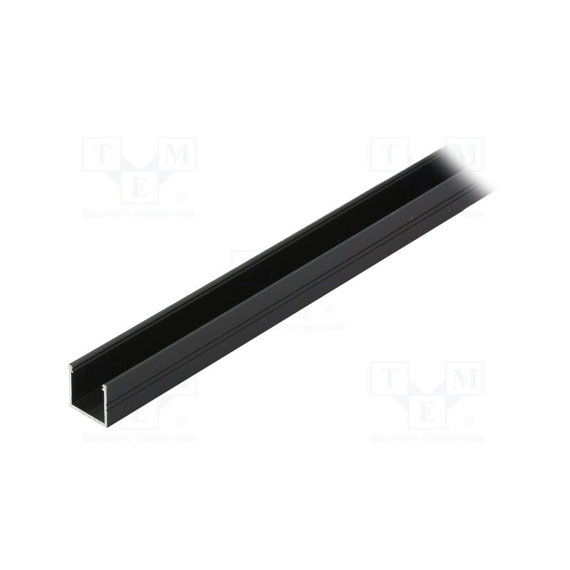1 pcs x TOPMET - F1010021 - Profiles for LED modules, black, L: 1m, SMART16, aluminium