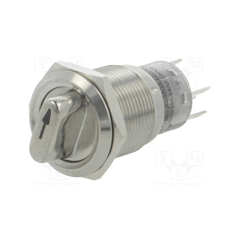 1 pcs x ONPOW - LAS1-AGQ-11X/23/G/12V/S - Switch: rotary, Pos: 2, SPDT, 0.5A/220VAC, 1A/24VDC, -20÷55°C, 50mΩ