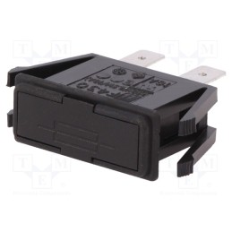 1 pcs x BULGIN - FX0430/63 - Fuse holder, cylindrical fuses, 5x20mm, 250V, on panel, black