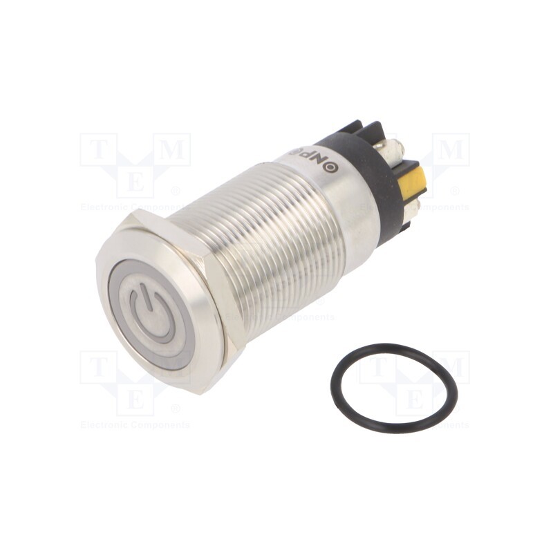 1 pcs x ONPOW - LAS1GQF-11ZET/L/Y/12V/S - Switch: vandal resistant, Pos: 2, SPDT, 3A/220VAC, 5A/24VDC, IP65