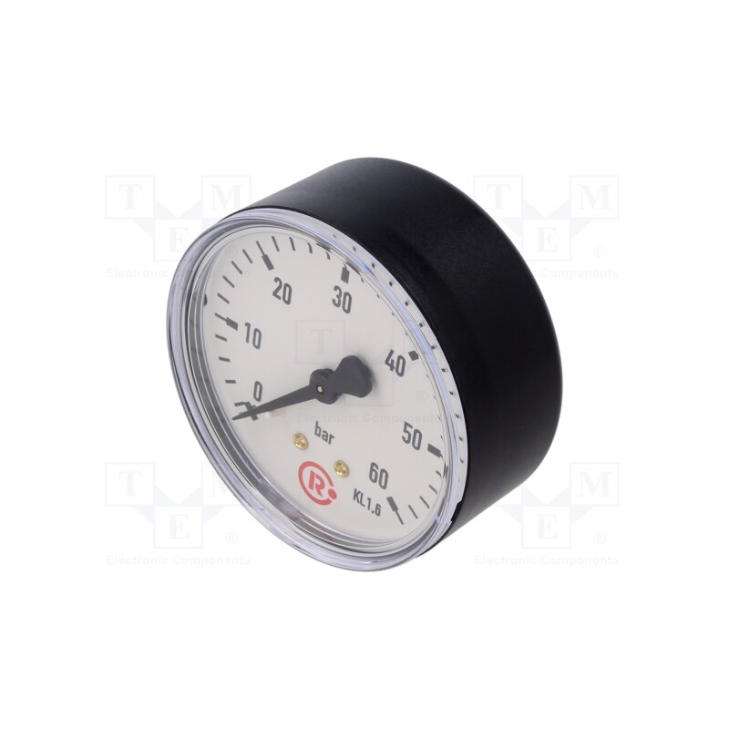1 pcs x PNEUMAT-221-K - Manometer, 0÷60bar, 63mm, non-aggressive liquids,inert gases