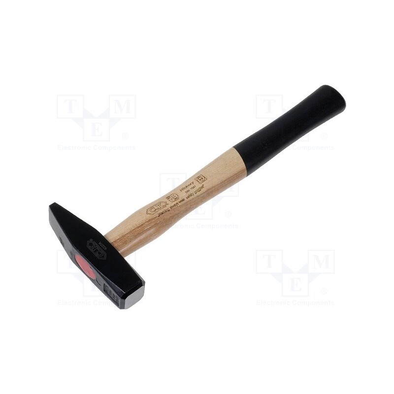 1 pcs x C.K - T4227A 0500 - Hammer, fitter type, 500g, carbon steel, wood (ash)