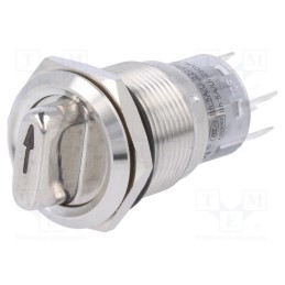 1 pcs x ONPOW - LAS1-AGQ-11X/21/G/24V/S - Switch: rotary, Pos: 2, SPDT, 0.5A/220VAC, 1A/24VDC, -20÷55°C, 50mΩ