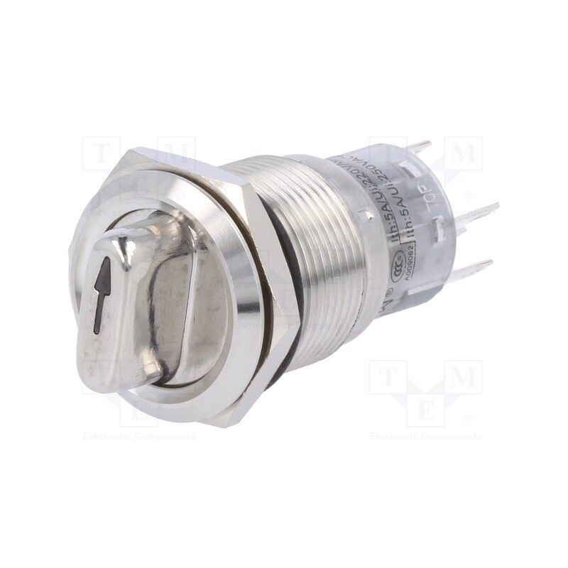 1 pcs x ONPOW - LAS1-AGQ-11X/21/G/24V/S - Switch: rotary, Pos: 2, SPDT, 0.5A/220VAC, 1A/24VDC, -20÷55°C, 50mΩ