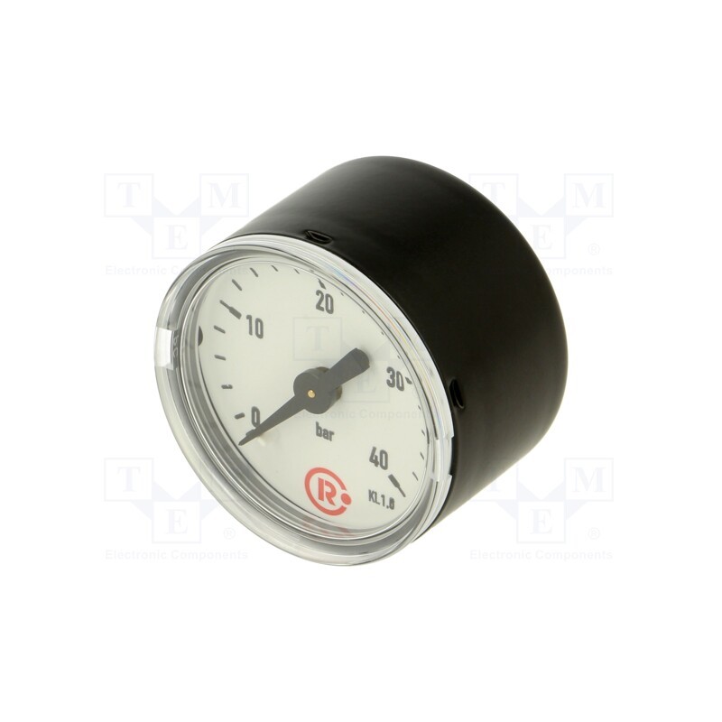 1 pcs x PNEUMAT-110.49 - Manometer, 0÷40bar, 40mm, non-aggressive liquids,inert gases