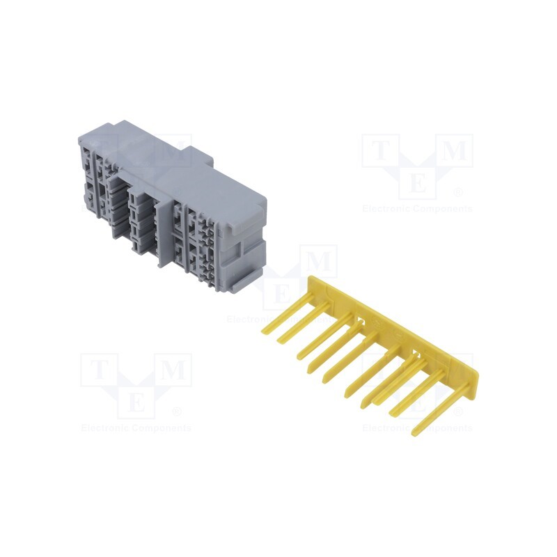 1 pcs x MTA - 101564 - Case, snap-fastener, ways: 12, Mat: polyamide 66, grey