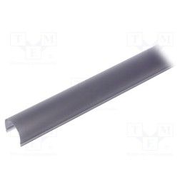 1 pcs x KLUu015a - B17006B_1 - Cover for LED profiles, black, 1m, G22R, push-in