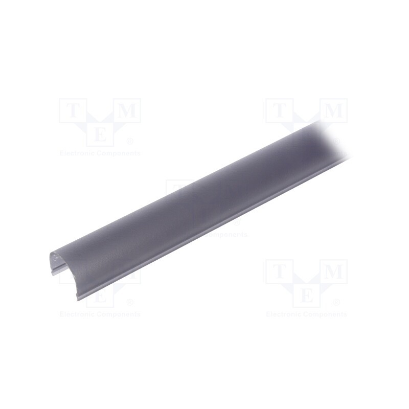 1 pcs x KLUu015a - B17006B_1 - Cover for LED profiles, black, 1m, G22R, push-in