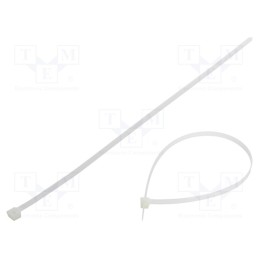 100 pcs x FIX&FASTEN - FIX-S-7.6X450T/N - Cable tie, L: 450mm, W: 7.6mm, polyamide, 667N, natural, Ømax: 130mm