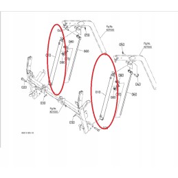 Kubota G23 basket lifting actuator