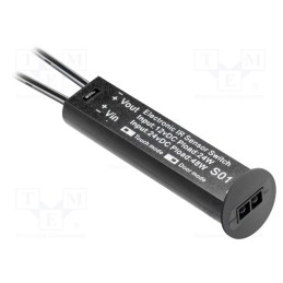 1 pcs x GTV Poland - AE-WBCUNI-10DIM - Touchless switch, black, 12VDC,24VDC, with motion detector