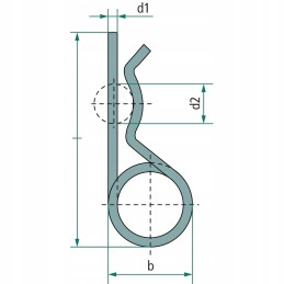 Spring cotter pin 78mm 27mm 3mm rubig