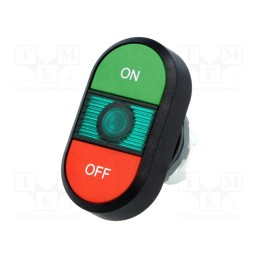 1 pcs x ABB - 1SFA611132R1102 - Switch: double, 22mm, Stabl.pos: 1, green/red, MLB-1, IP66, flat