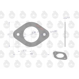 Exhaust pipe end gasket c 330 ory