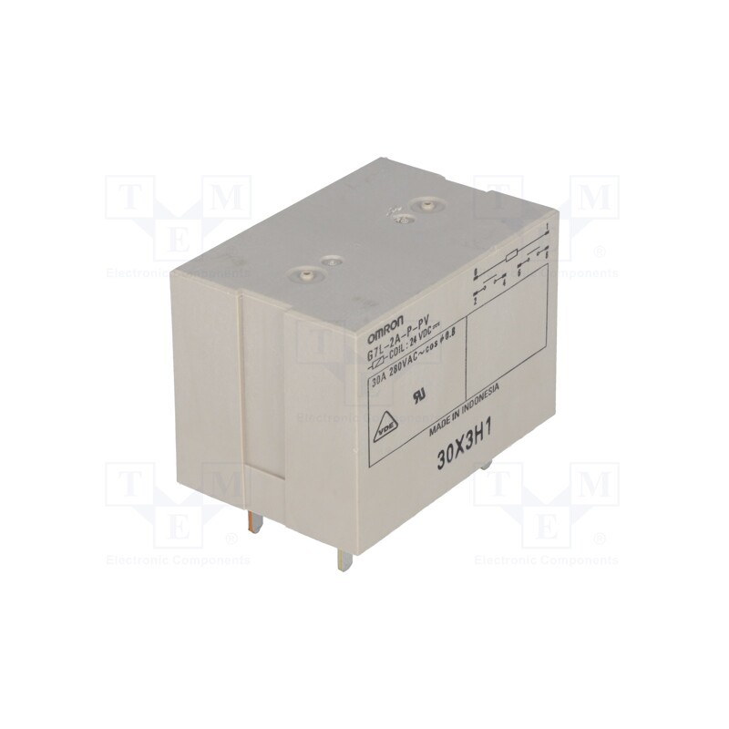 1 pcs x OMRON OCB - G7L-2A-P-PV 24VDC - Relay: electromagnetic, DPST-NO, Ucoil: 24VDC, Icontacts max: 30A