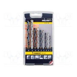 1 set x ALPEN-MAYKESTAG - 802122100 - Drill set, plastic case, concrete,metal,wall,steel, 9pcs.