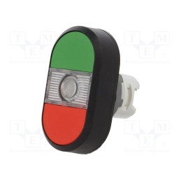 1 pcs x ABB - 1SFA611130R1108 - Switch: double, 22mm, Stabl.pos: 1, green/red, MLB-1, IP66, flat