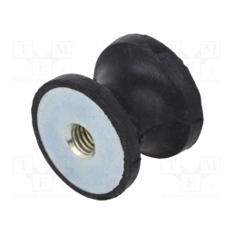 1 pcs x ELESA+GANTER - DVC.3-30-18-25-M8-55 - Vibration damper, M8, Ø: 30mm, rubber, L: 25mm, H: 8mm, 597N, 95N/mm