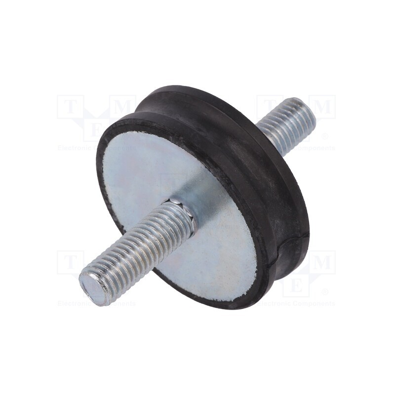 1 pcs x ELESA+GANTER - DVC.1-50-46-15-M10-28-70 - Vibration damper, M10, Ø: 50mm, rubber, L: 15mm, Thread len: 28mm