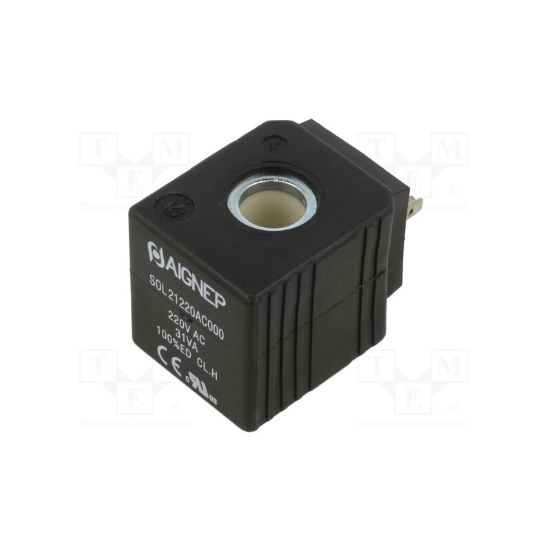 1 pcs x PNEUMAT-FLSOL21220AC000 - Coil for solenoid valve, IP65, 230VAC, 31VA, 13mm