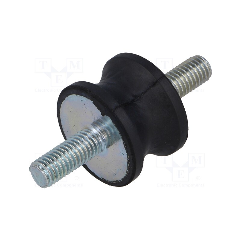 1 pcs x ELESA+GANTER - DVC.1-30-22-20-M8-20-70 - Vibration damper, M8, Ø: 30mm, rubber, L: 20mm, Thread len: 20mm