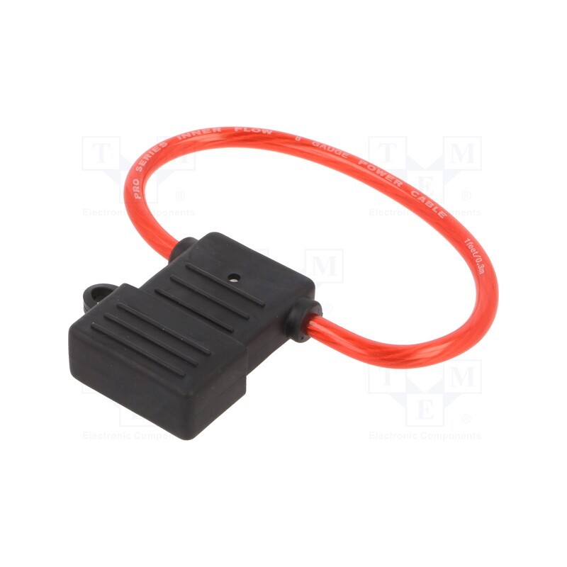 1 pcs x OPTIFUSE - LPX-23B-08R-LOOP - Fuse holder, 29.7mm, 80A, Leads: cables, 80V