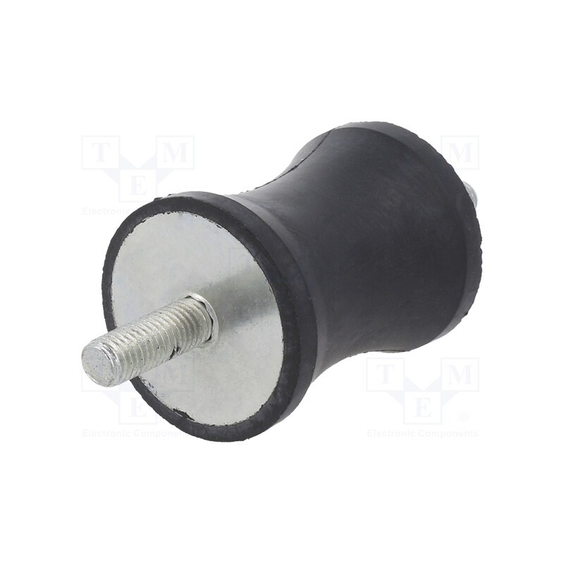 1 pcs x ELESA+GANTER - DVC.1-40-32-50-M8-23-55 - Vibration damper, M8, Ø: 40mm, rubber, L: 50mm, Thread len: 23mm