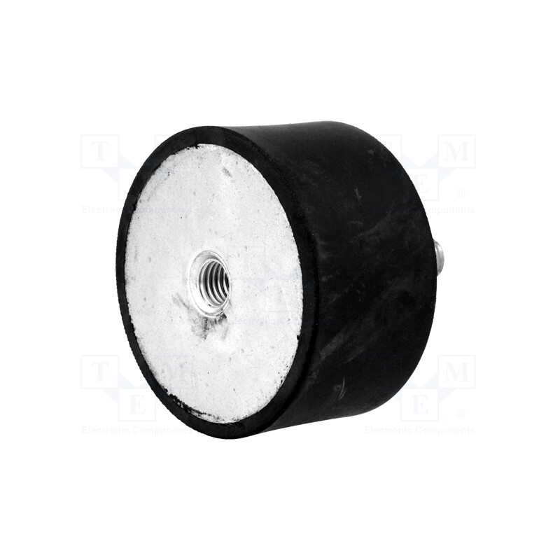 1 pcs x ELESA+GANTER - DVA.2-75-40-M12-37-40 - Vibration damper, M12, Ø: 75mm, rubber, L: 40mm, Thread len: 37mm