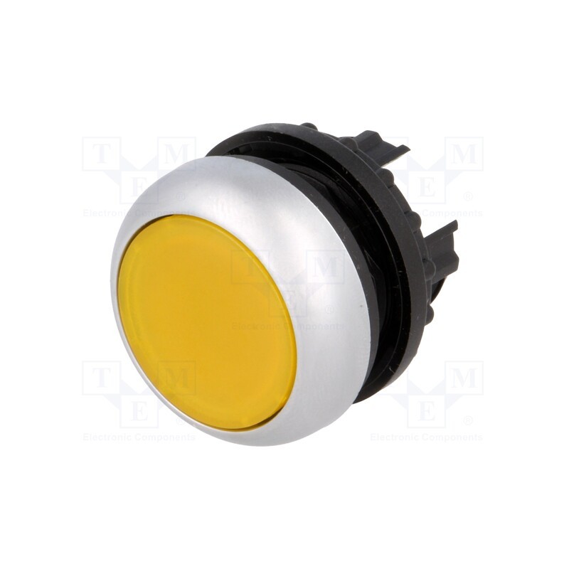 1 pcs x EATON ELECTRIC - M22-DRL-Y - Switch: push-button, 22mm, Stabl.pos: 2, yellow, M22-FLED,M22-LED
