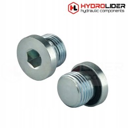 Hydraulic plug with seal, thread 27x2