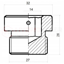 Hydraulic plug with seal, thread 27x2