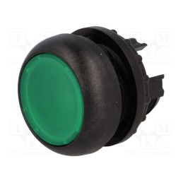 1 pcs x EATON ELECTRIC - M22S-DRL-G - Switch: push-button, 22mm, Stabl.pos: 2, green, M22-FLED,M22-LED