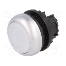 1 pcs x EATON ELECTRIC - M22-DRL-W - Switch: push-button, 22mm, Stabl.pos: 2, white, M22-FLED,M22-LED
