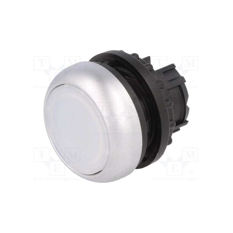 1 pcs x EATON ELECTRIC - M22-DRL-W - Switch: push-button, 22mm, Stabl.pos: 2, white, M22-FLED,M22-LED
