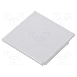 1 set x TOPMET - V4960040 -AS - Cap for LED profiles, silver, 2pcs, ABS, Kind of shutter: C