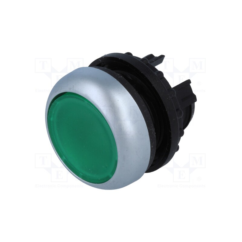 1 pcs x EATON ELECTRIC - M22-DRL-G - Switch: push-button, 22mm, Stabl.pos: 2, green, M22-FLED,M22-LED