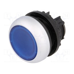 1 pcs x EATON ELECTRIC - M22-DRL-B - Switch: push-button, 22mm, Stabl.pos: 2, blue, M22-FLED,M22-LED